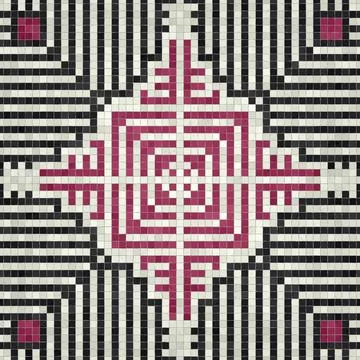 Mosaic tiles background, seamless vector pattern Stock Photos