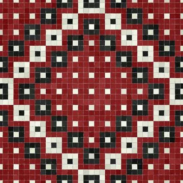 Mosaic tiles background, seamless vector pattern Stock Photos