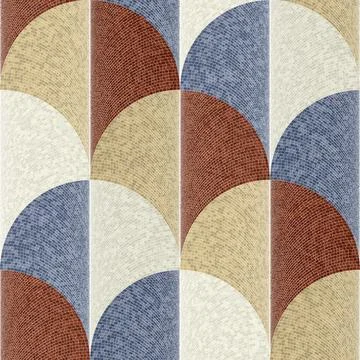 Mosaic tiles seamless pattern template, vector illustration Stock Photos