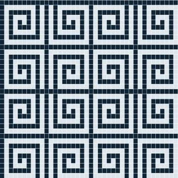Mosaic tiles texture background with geometric motifs Stock Illustration