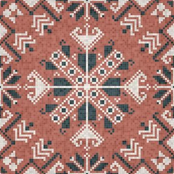 Mosaic tiles vector background 23 Mosaic tiles background, seamless vector... Foto stock
