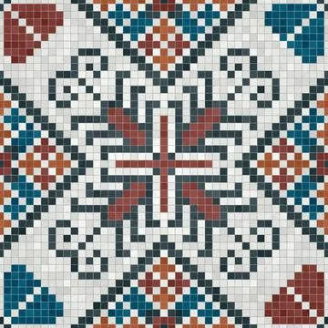 Mosaic tiles vector background 27 Mosaic tiles background, seamless vector... Foto stock