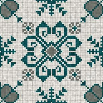 Mosaic tiles vector background 库存插图
