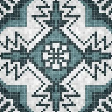 Mosaic tiles vector background 库存插图