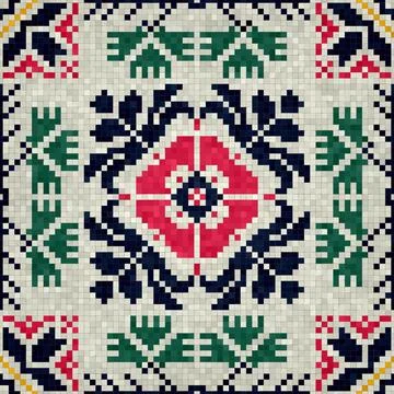 Mosaic tiles vector background 库存插图