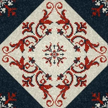 Mosaic tiles vector background 库存插图