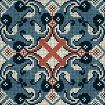 Mosaic tiles vector background Illustrazione stock