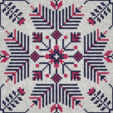 Mosaic tiles vector background 库存插图