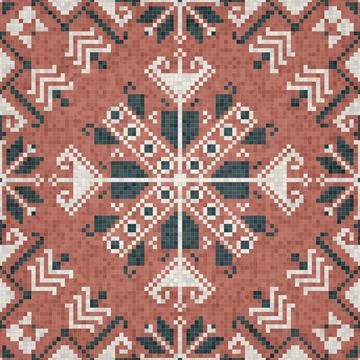 Mosaic tiles vector background Stock Illustration