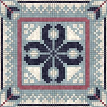 Mosaic tiles vector background Stock Illustration