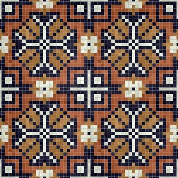 Mosaic tiles vector background 库存插图