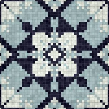 Mosaic tiles vector background 库存插图