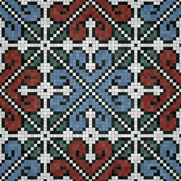 Mosaic tiles vector background Stock Illustration