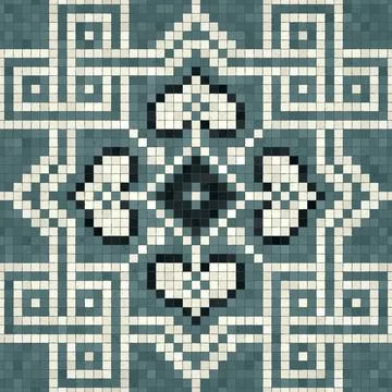 Mosaic tiles vector background Illustrazione stock