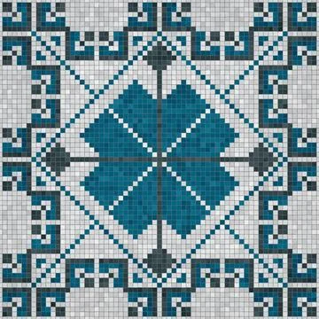 Mosaic tiles vector background Stock Illustration