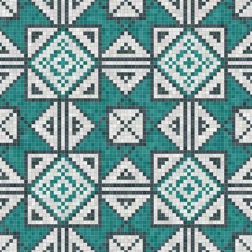 Mosaic tiles vector background 库存插图