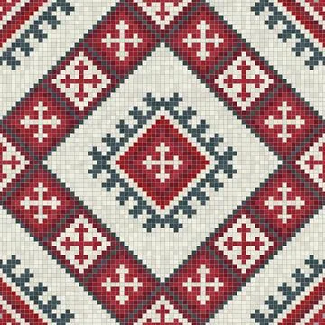 Mosaic tiles vector background 库存插图