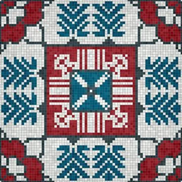 Mosaic tiles vector background Illustrazione stock