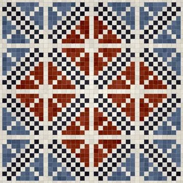 Mosaic tiles vector background Stock Illustration