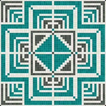 Mosaic tiles vector background Stock Illustration