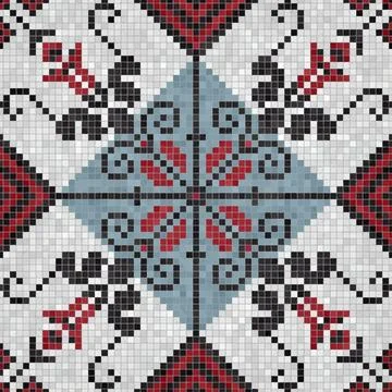 Mosaic tiles vector background Illustrazione stock