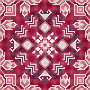 Mosaic tiles vector background 库存插图
