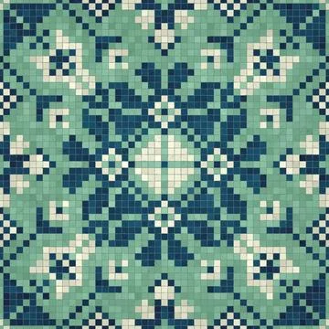 Mosaic tiles vector background 库存插图
