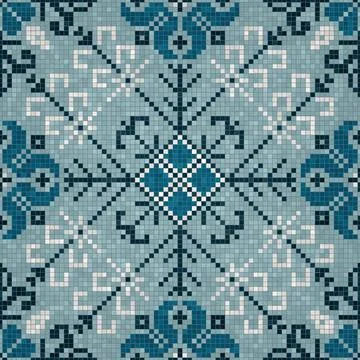 Mosaic tiles vector background Stock Illustration