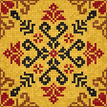 Mosaic tiles vector background Ilustración de archivo