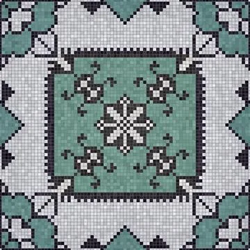 Mosaic tiles vector background Stock Illustration