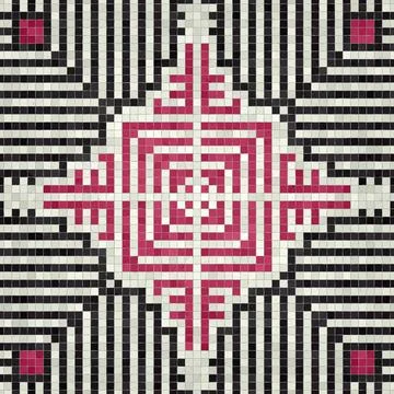 Mosaic tiles vector background 库存插图