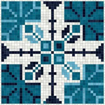 Mosaic tiles vector background 库存插图