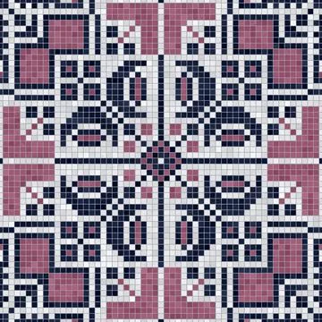 Mosaic tiles vector background 库存插图