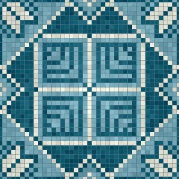 Mosaic tiles vector background Illustrazione stock