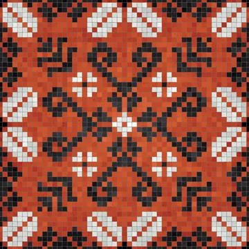Mosaic tiles vector background 库存插图