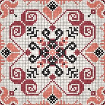 Mosaic tiles vector background Stock Illustration
