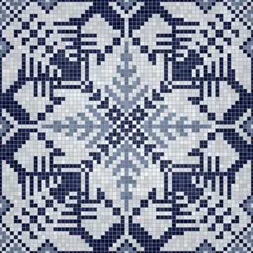 Mosaic tiles vector background Stock Illustration