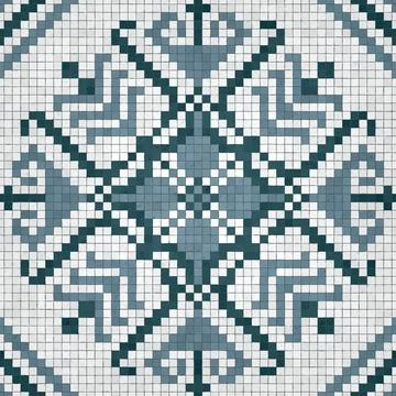Mosaic tiles vector background Stock Illustration