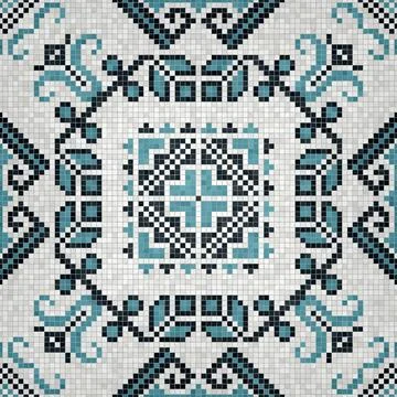 Mosaic tiles vector background イラスト素材