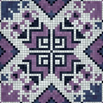 Mosaic tiles vector background 库存插图