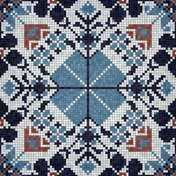Mosaic tiles vector background Stockillustratie
