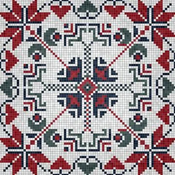 Mosaic tiles vector background Illustrazione stock