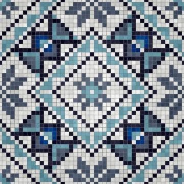 Mosaic tiles vector background 库存插图
