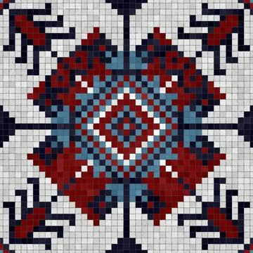 Mosaic tiles vector background Illustrazione stock