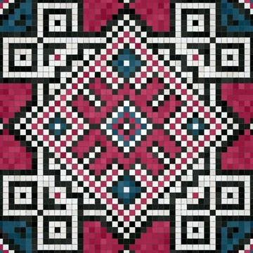 Mosaic tiles vector background Ilustración de archivo