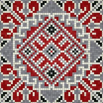 Mosaic tiles vector background Stock Illustration