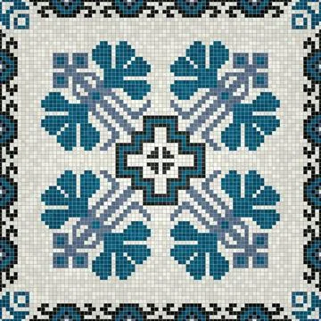 Mosaic tiles vector background 库存插图