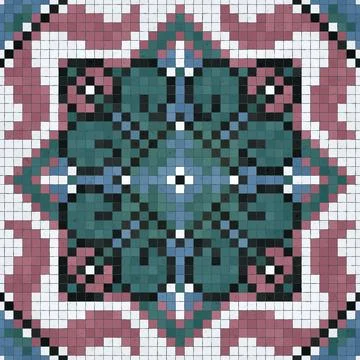 Mosaic tiles vector background 库存插图