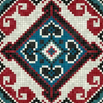 Mosaic tiles vector background 库存插图