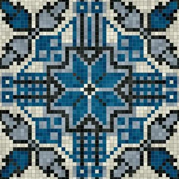 Mosaic tiles vector background Stockillustratie